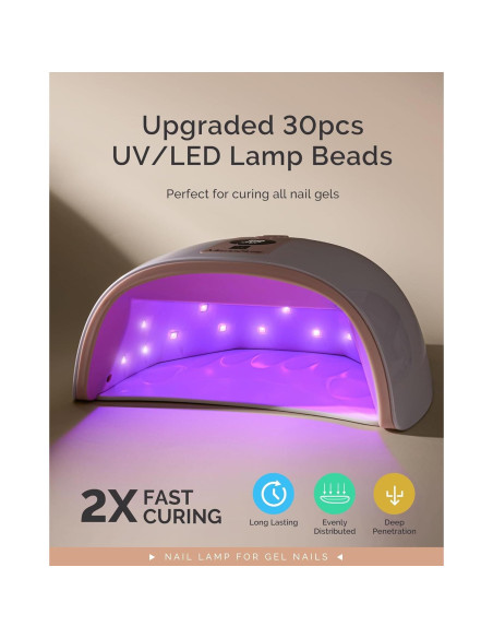 Lámpara UV de Uñas Inalámbrica MelodySusie P-Plus30G 48W Rosa Lámpara UV de Uñas Inalámbrica MelodySusie P-Plus30G 48W Rosa