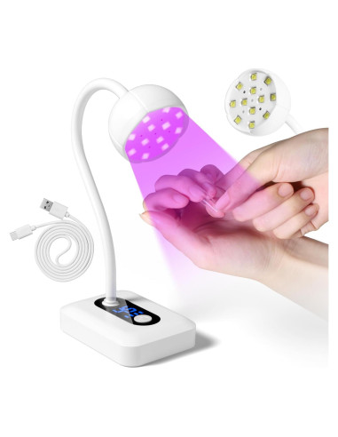Lámpara de Uñas UV LED Krofaue 36W Portátil con Sensor Automático