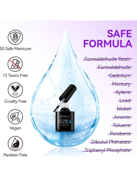 Gelike EC 6 en 1 Adhesivo Gel para Uñas Postizas 49.6g Gelike EC 6 en 1 Adhesivo Gel para Uñas Postizas 49.6g