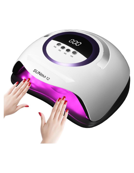 Lámpara de Uñas LED UV DMJWAN 300W 72 Perlas 4 Temporizadores Lámpara de Uñas LED UV DMJWAN 300W 72 Perlas 4 Temporizadores