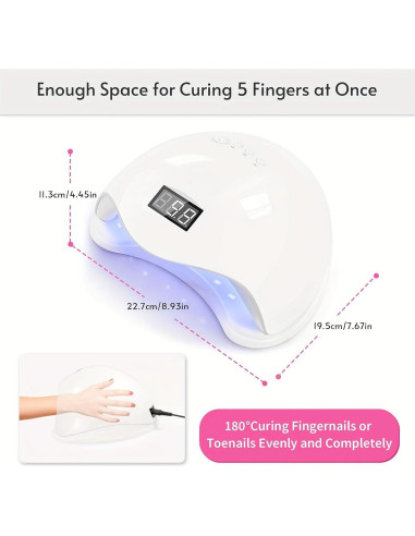 Lámpara de Uñas LED LISHUMEI SUN 5 48W con Sensor Automático