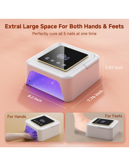 Lámpara de Uñas UV Inalámbrica Meremit 108W con Pantalla Táctil Lámpara de Uñas UV Inalámbrica Meremit 108W con Pantalla Táctil