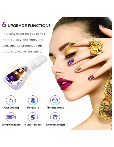 Lámpara UV LED Mini Portátil SMALLSHS para Uñas de Gel 18W Lámpara UV LED Mini Portátil SMALLSHS para Uñas de Gel 18W