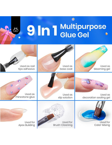 Kit de Gel para Uñas Beetles - Base y Top Coat 15ml 3 Piezas