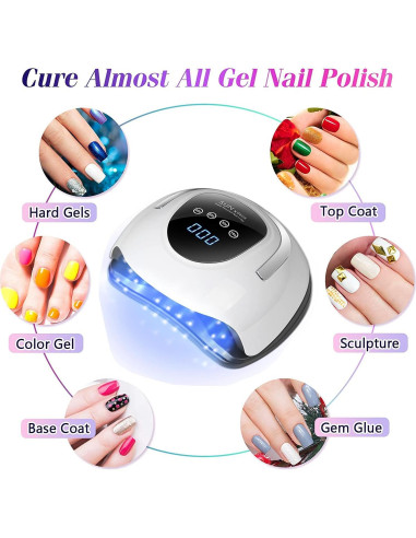 Lámpara UV LED 220W Diosa Linda para Uñas - Secado Rápido