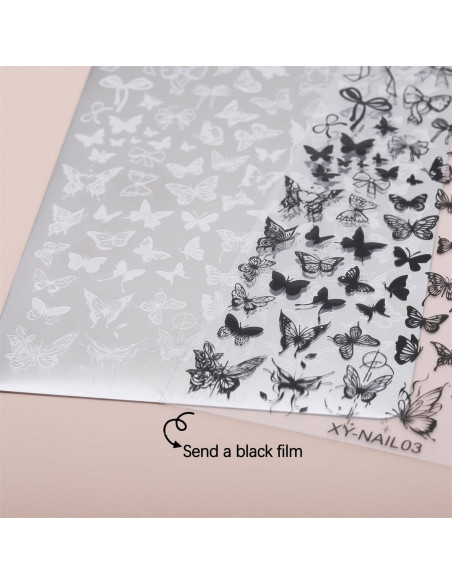 Placa de Estampado de Uñas Mariposa BQZQPAMZ 5 Piezas Placa de Estampado de Uñas Mariposa BQZQPAMZ 5 Piezas