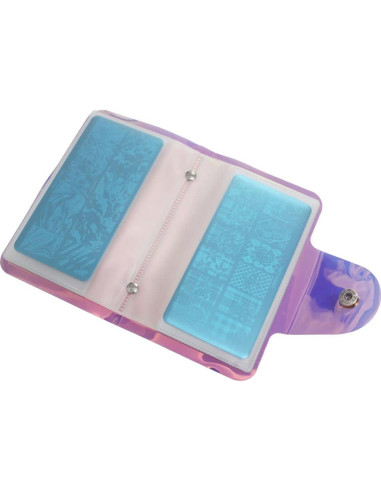 Organizador de Placas de Estampado VNC Rosa 20 Ranuras 6x12cm