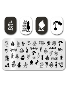 Kit de Estampado de Uñas de Navidad AXELS - Placa 12x4 cm