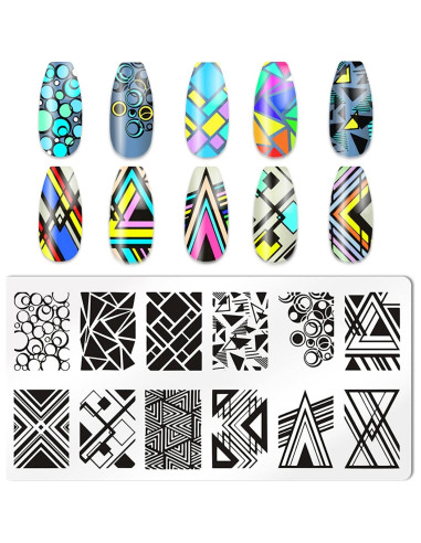 Kit de Estampado de Uñas KAAGEE 5 Piezas con Estampador
