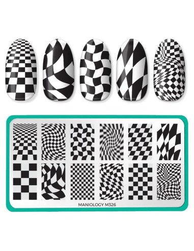 Placa de Estampado de Uñas Maniology Checkmate 12 Diseños