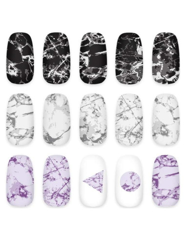 Placa de Estampado de Uñas KADS Mármol 7.99x6.99 cm