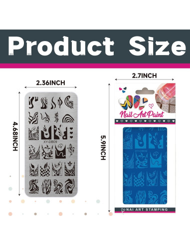 Plantilla de Estampado de Uñas Dagslys Geométrica 15x6.9cm
