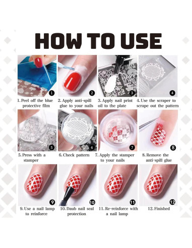 Plantilla de Estampado de Uñas Dagslys Geométrica 15x6.9cm