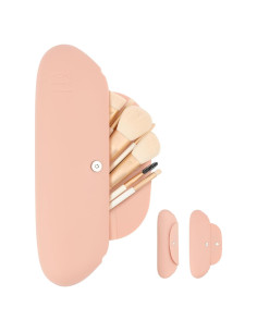 Estuche de Brochas de Maquillaje DUcare Rosa Silicona Impermeable