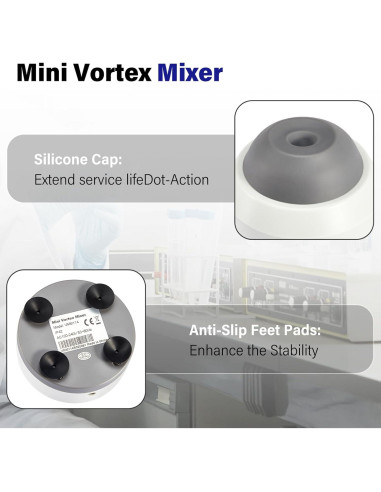 Mini Mezclador Vortex Nestlab 4000RPM Táctil 20 Bolas Mezcla