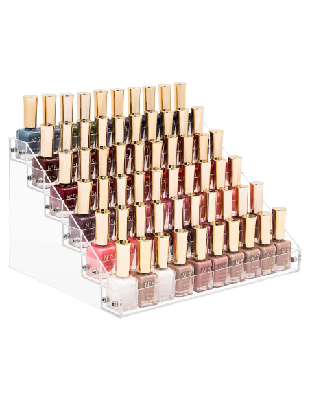 Organizador de Esmaltes de Uñas Benbilry Acrílico 6 Niveles 72 Botellas Organizador de Esmaltes de Uñas Benbilry Acrílico 6 Niveles 72 Botellas