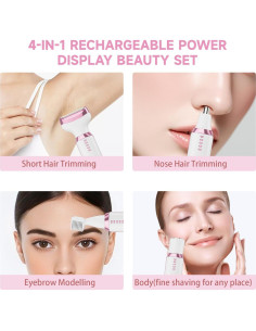 Afeitadora eléctrica para mujeres RUIBO 4 en 1 con LED 2