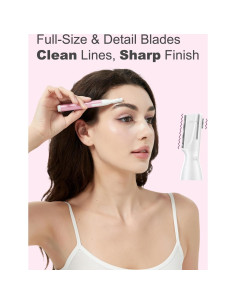 Recortador de Cejas Aisleek Rosa Compacto y Portátil 2
