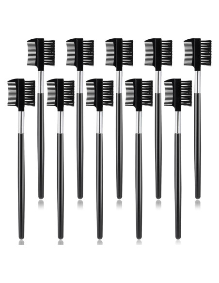 Set de 10 Cepillos para Cejas y Pestañas KALIONE - Negro Set de 10 Cepillos para Cejas y Pestañas KALIONE - Negro