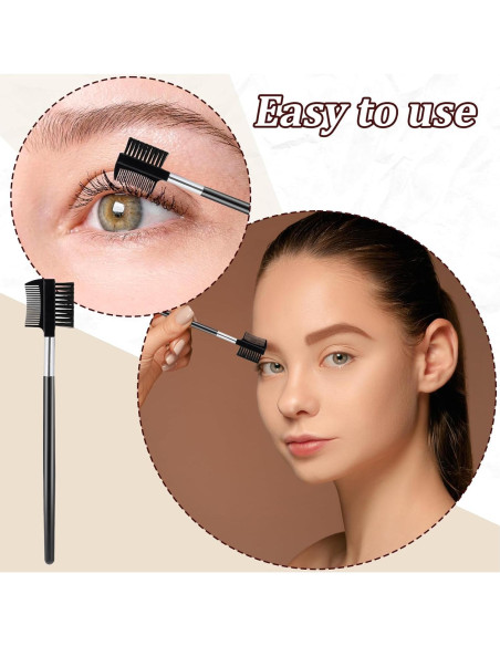 Set de 10 Cepillos para Cejas y Pestañas KALIONE - Negro Set de 10 Cepillos para Cejas y Pestañas KALIONE - Negro