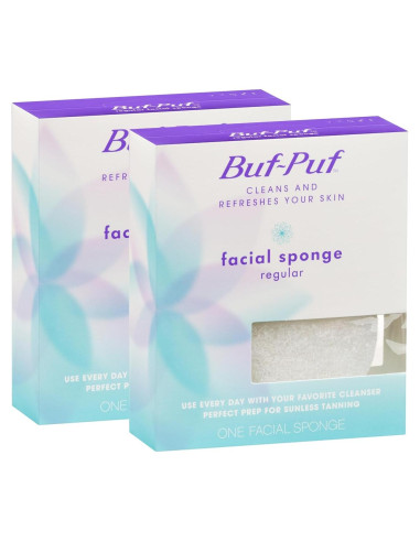 Esponja Facial Buf-Puf Exfoliante Reutilizable 2 Unidades