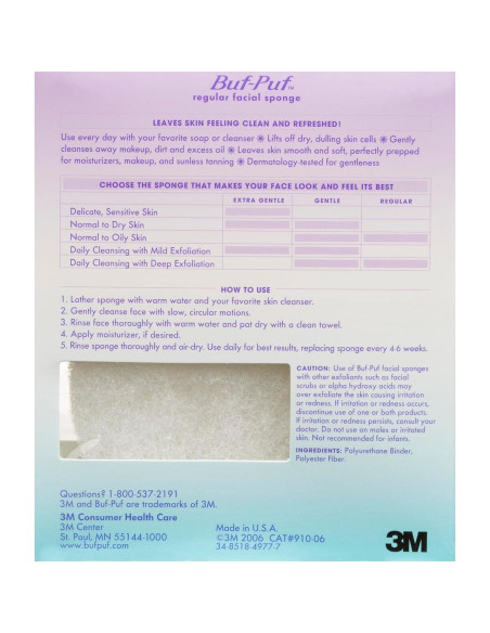 Esponja Facial Buf-Puf Exfoliante Reutilizable 2 Unidades Esponja Facial Buf-Puf Exfoliante Reutilizable 2 Unidades