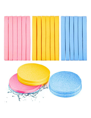Esponjas Faciales Comprimidas Patelai 120 Piezas 8 cm