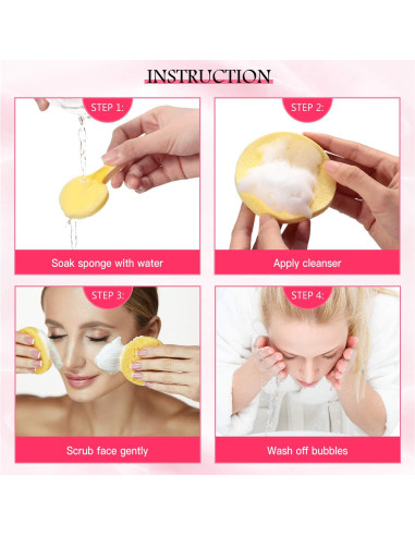 Esponjas Faciales Comprimidas Patelai 120 Piezas 8 cm
