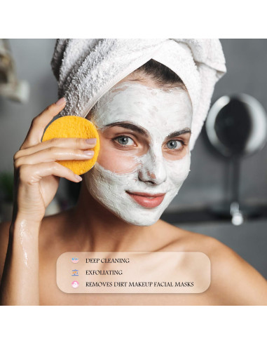 Esponjas Faciales Comprimidas Patelai 120 Piezas 8 cm