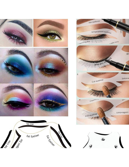 Plantillas de Maquillaje de Ojos 6 en 1 FaYaCa - Reutilizables Plantillas de Maquillaje de Ojos 6 en 1 FaYaCa - Reutilizables