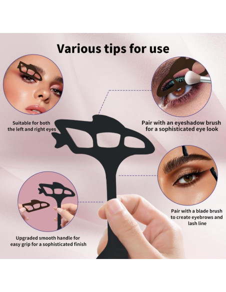 Plantillas Reutilizables de Sombra de Ojos Poslody - 6 Piezas Plantillas Reutilizables de Sombra de Ojos Poslody - 6 Piezas