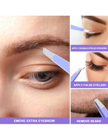 Kit de Cuidado de Cejas FANDAMEI - 6 Piezas, Acero Inoxidable