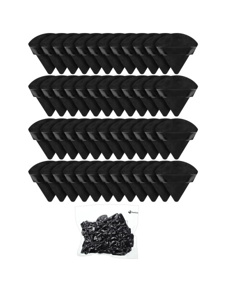 Esponjas de Maquillaje Triangulares Suclain 48 Pcs Velour Negro Esponjas de Maquillaje Triangulares Suclain 48 Pcs Velour Negro
