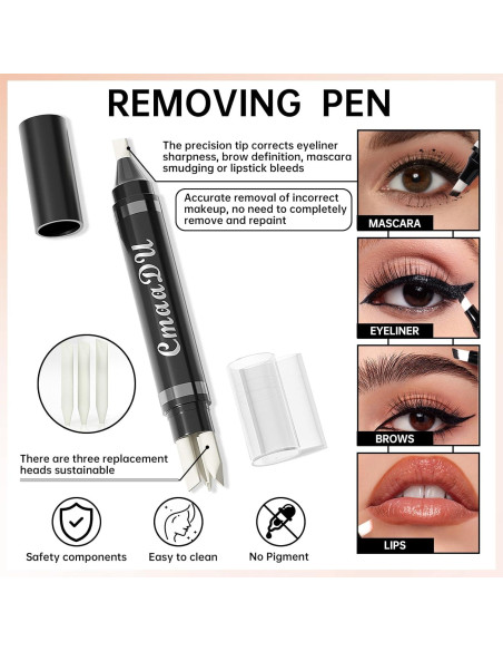 Juego de Sellos de Delineador de Ojos con Bolígrafos Limpiadores Juego de Sellos de Delineador de Ojos con Bolígrafos Limpiadores