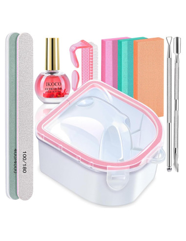 Kit de Manicura IKOCO con Tazón para Remojar Uñas Rosa