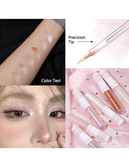 Set de 6 Sombra de Ojos Líquida Brillante SUSIKEKI Set de 6 Sombra de Ojos Líquida Brillante SUSIKEKI