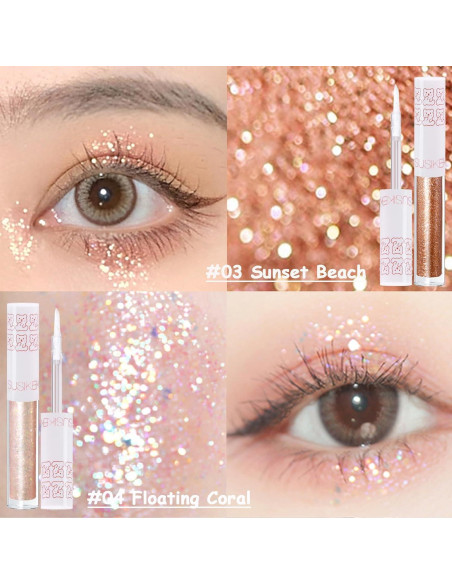 Set de 6 Sombra de Ojos Líquida Brillante SUSIKEKI Set de 6 Sombra de Ojos Líquida Brillante SUSIKEKI
