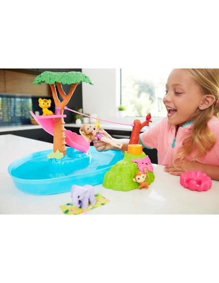 Set de Juego Barbie Chelsea Cumpleaños en Piscina 15 cm Set de Juego Barbie Chelsea Cumpleaños en Piscina 15 cm