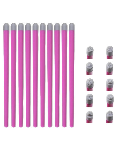 Juego de Bolígrafos para Estampado de Uñas Hirusaket - 10 Pcs