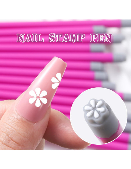 Juego de Bolígrafos para Estampado de Uñas Hirusaket - 10 Pcs Juego de Bolígrafos para Estampado de Uñas Hirusaket - 10 Pcs