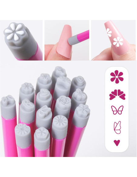 Juego de Bolígrafos para Estampado de Uñas Hirusaket - 10 Pcs Juego de Bolígrafos para Estampado de Uñas Hirusaket - 10 Pcs