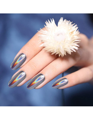 Artdone 16 Tarros Polvo de Uñas Cromo Efecto Espejo 1g