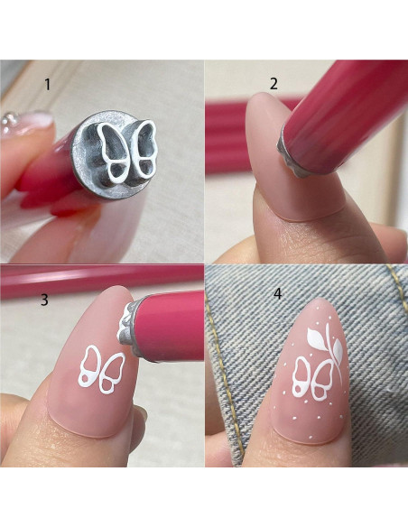Kit de 10 Bolígrafos de Estampado de Uñas DURNIV con Flores Kit de 10 Bolígrafos de Estampado de Uñas DURNIV con Flores