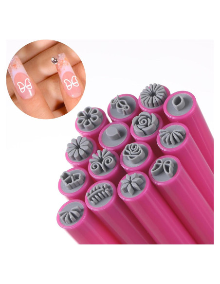 15 Bolígrafos de Estampado Floral METOOLS para Uñas DIY 15 Bolígrafos de Estampado Floral METOOLS para Uñas DIY