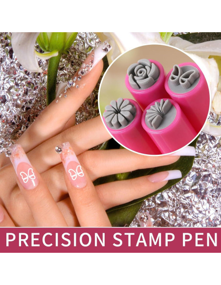 15 Bolígrafos de Estampado Floral METOOLS para Uñas DIY 15 Bolígrafos de Estampado Floral METOOLS para Uñas DIY