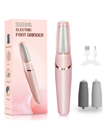 Removedor de Callos Eléctrico ZABOUL Varita de Pedicura Rosa Removedor de Callos Eléctrico ZABOUL Varita de Pedicura Rosa