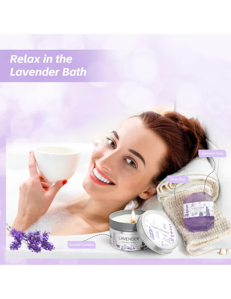 Set de Regalo de Spa de Lavanda Frerdui - 11 Piezas Set de Regalo de Spa de Lavanda Frerdui - 11 Piezas