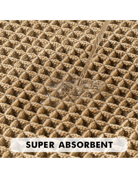 Juego de 2 Alfombrillas de Baño MIULEE Waffle Antideslizantes 43x61 cm Juego de 2 Alfombrillas de Baño MIULEE Waffle Antideslizantes 43x61 cm