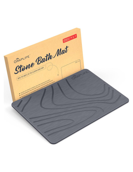 Alfombra de Baño Graplife de Diatomita 60x39 Gris Oscuro Alfombra de Baño Graplife de Diatomita 60x39 Gris Oscuro