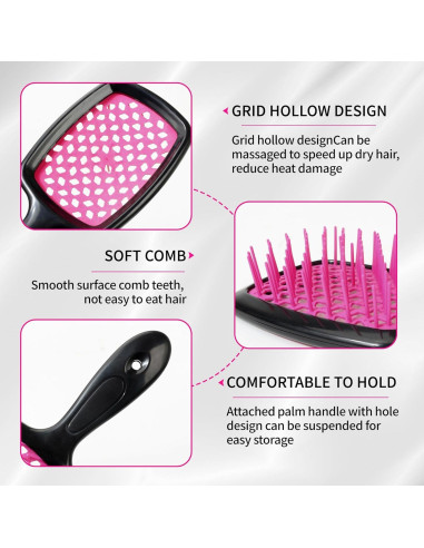 Cepillo Desenredante Lixera 2PCS - Para Cabello Rizado y Seco